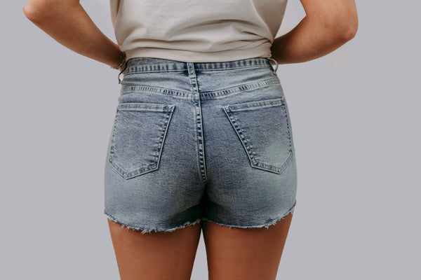 Studded Denim Shorts
