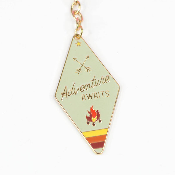 Camp Collection Enamel Motel Keychain: Happy Camper