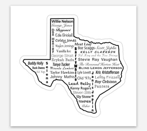 Texas Born Musicians sticker  - 1