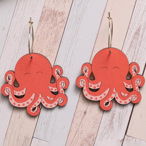 Octopus Hoop Earrings - 1