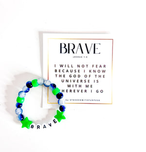 Brave Kids Bracelet Blue/Green - S&S Collection - 1