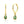 Load image into Gallery viewer, Emerald Cz dangle drop earrings - 1
