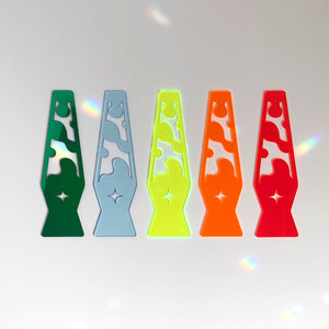 Colorful Lava Lamp Lasercut Acrylic Bookmark - 1