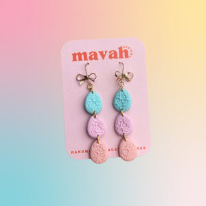 Pastel Egg Dangle Earrings  - 1