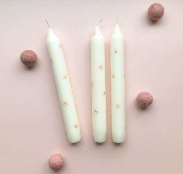 Painted Candle Sticks - Mushrooms