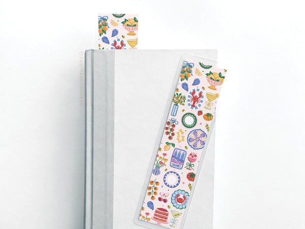 Tomatoes & Sardines Coastal Laminated Bookmark