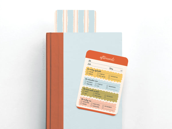 Afterwords Book Review Card Set