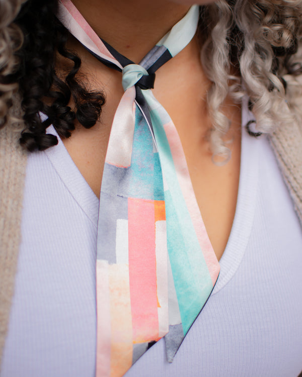 Pastel Color Pop Skinny Scarves