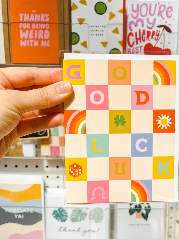 Groovy Good Luck Greeting Card - RS