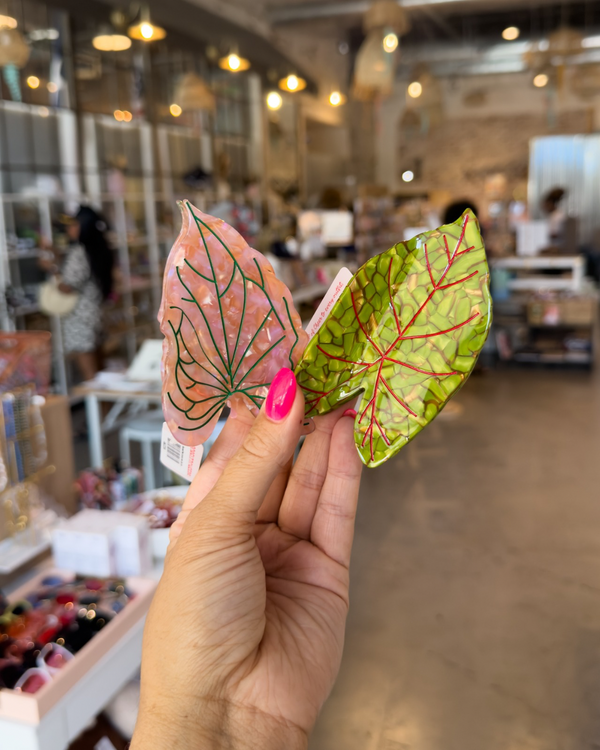 Alocasia Plant Acetate Hair Clip Claw