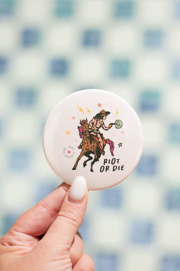 Riot Or Die Round Pin