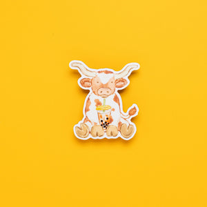 Boba Longhorn Sticker - 1