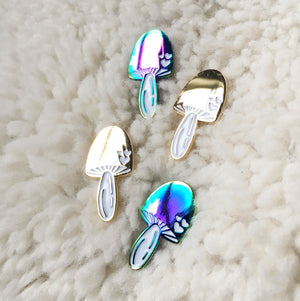 Tiny Mushroom Enamel Pin - 1